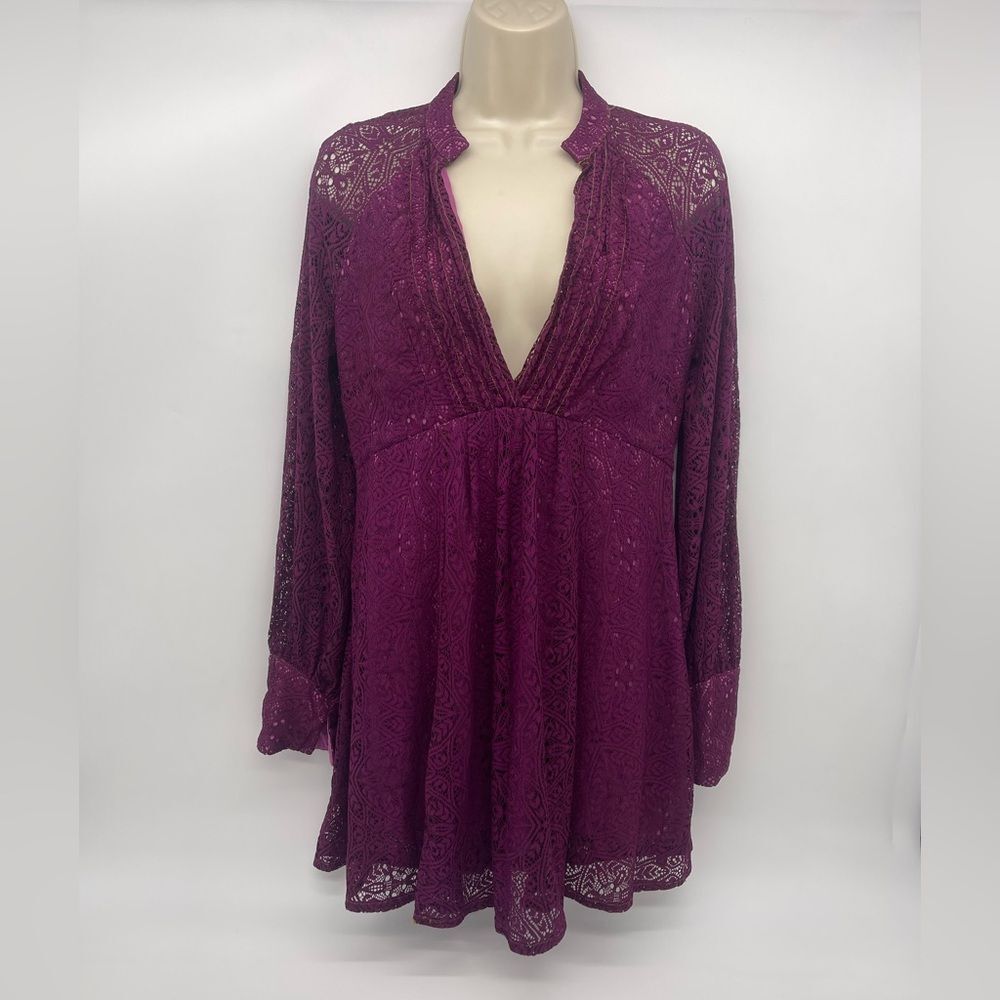 Free People Purple Lace Dress